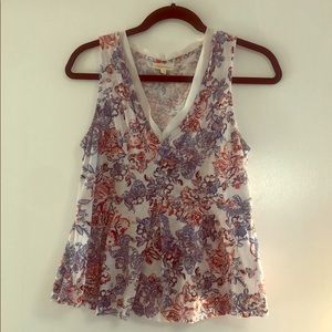 Anthropologie paisley patterned tank top large